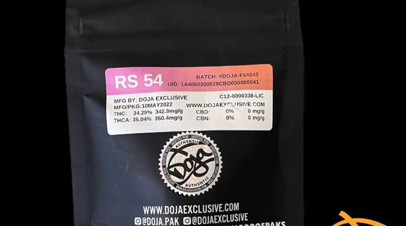 rs 54 by doja exclusive strain review by thethcspot