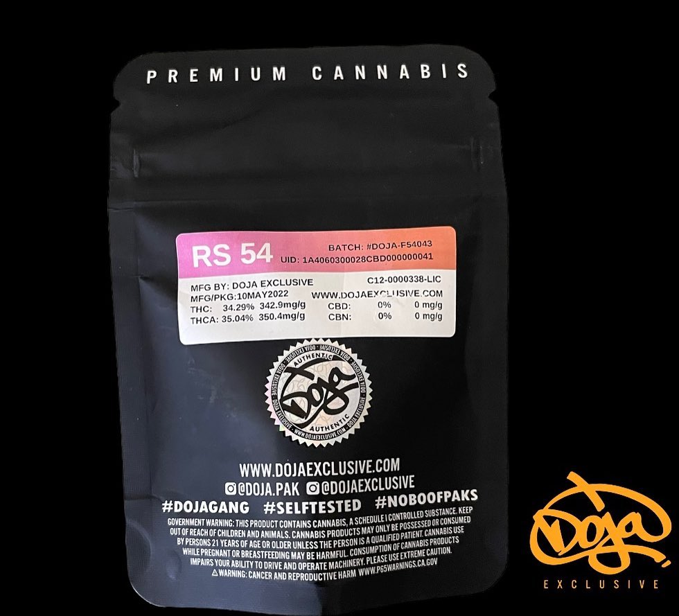 rs 54 by doja exclusive strain review by thethcspot