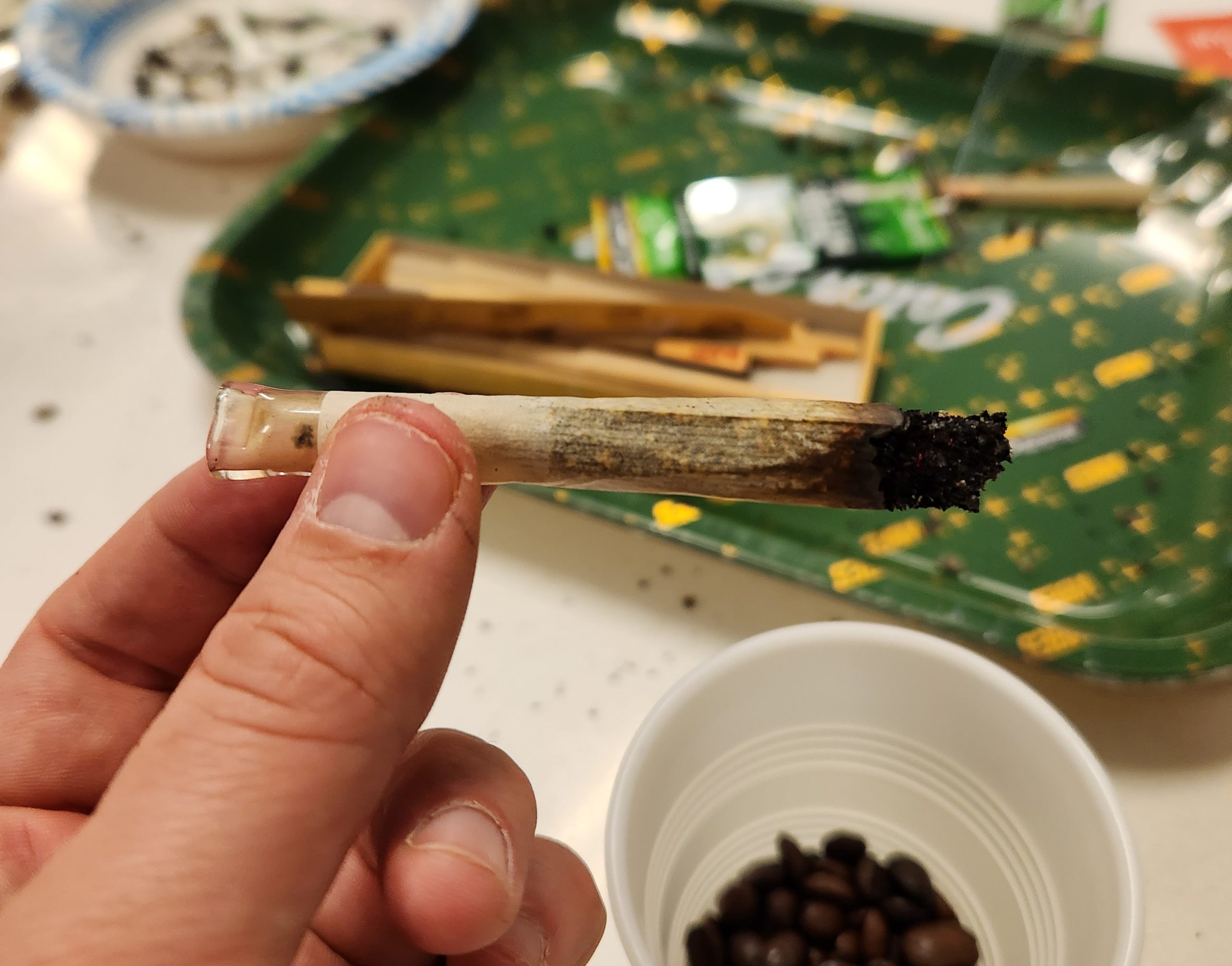Half smoked joint
