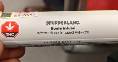 la kush cake roule infuse by beurre blanc infused preroll review by terple grapes