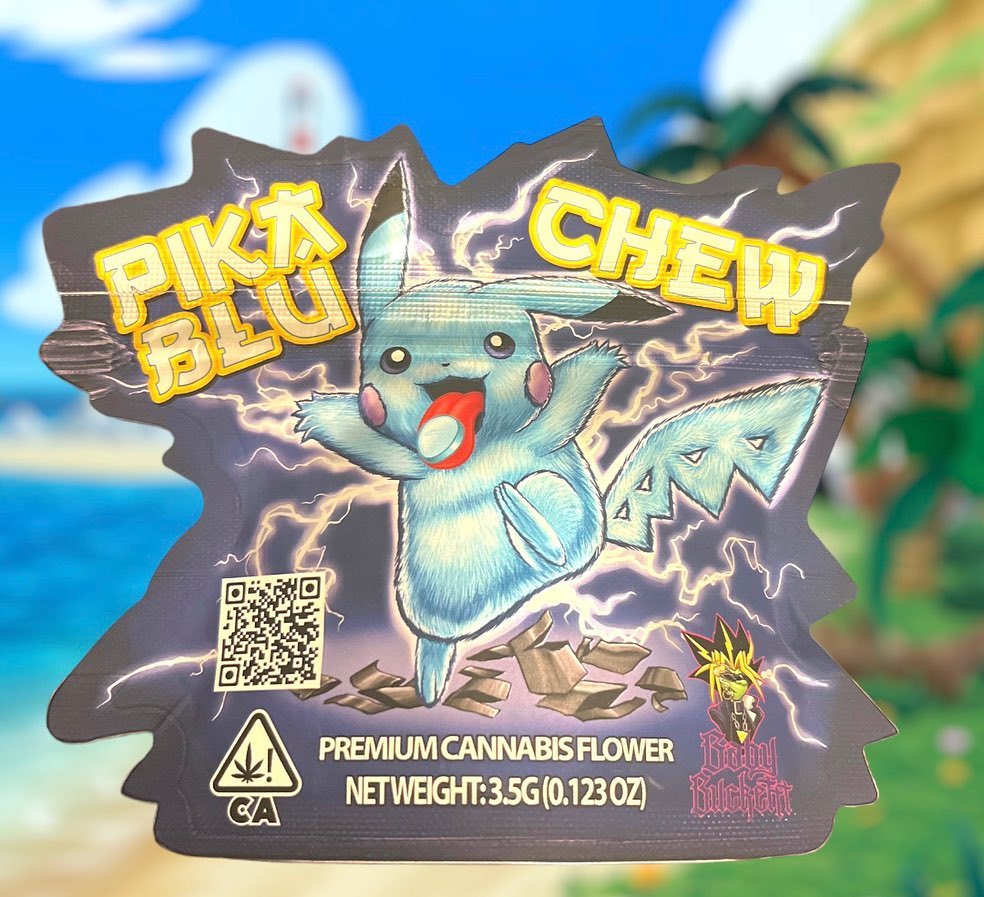 pika blue chew by babybuckettt x teds budz strain review by thethcspot