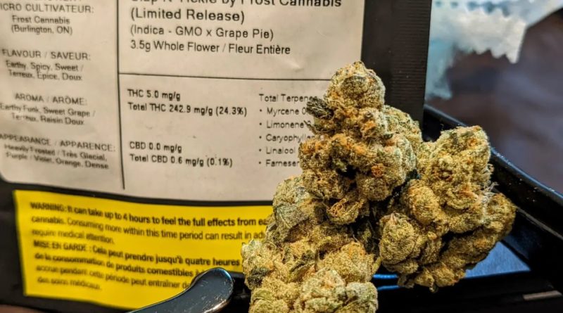 slap n tickle by frost cannabis strain review by terple grapes