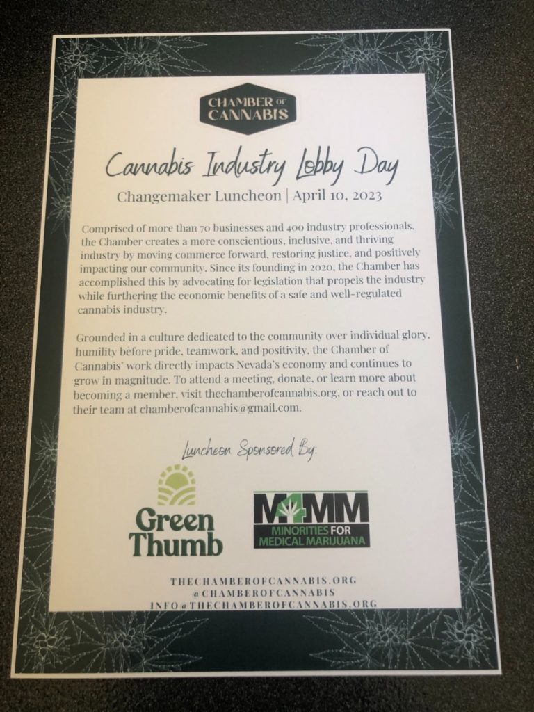 cannabis industry lobby day changemaker luncheon