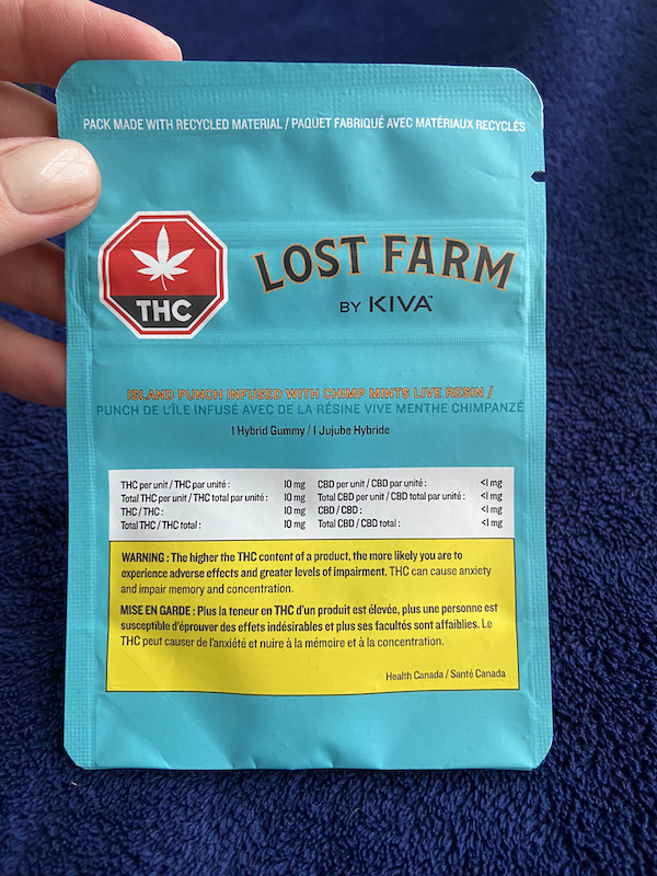 Edible Review Lost Farm Island Punch Gummy by Kiva The Highest Critic