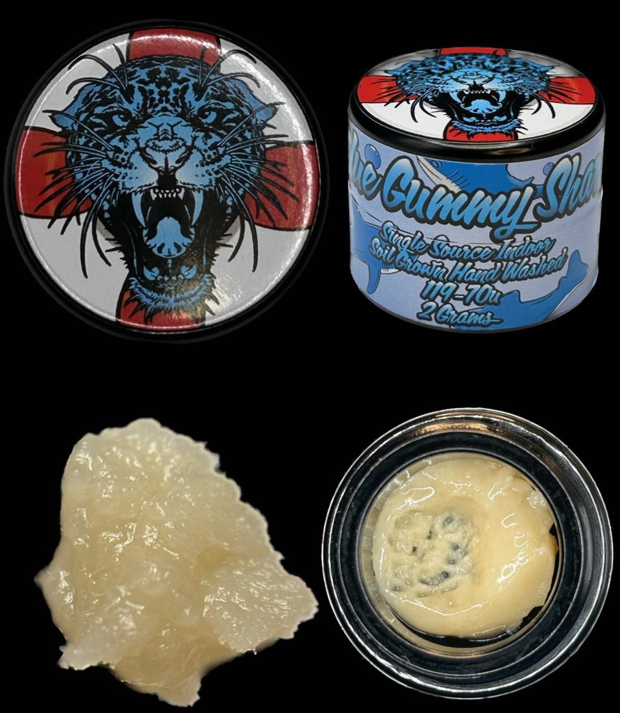 blue gummy shark live rosin by relentless melts hash review by cali_bud_reviews 2
