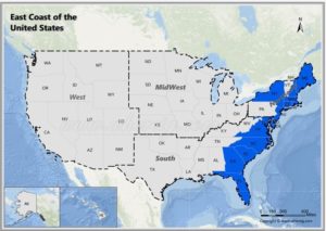 east coast professional growers association cannabis tournament map