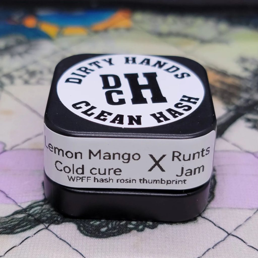 lemon mango cold cure x runts jam by dirty hands clean hash hash review by nc_rosin_reviews