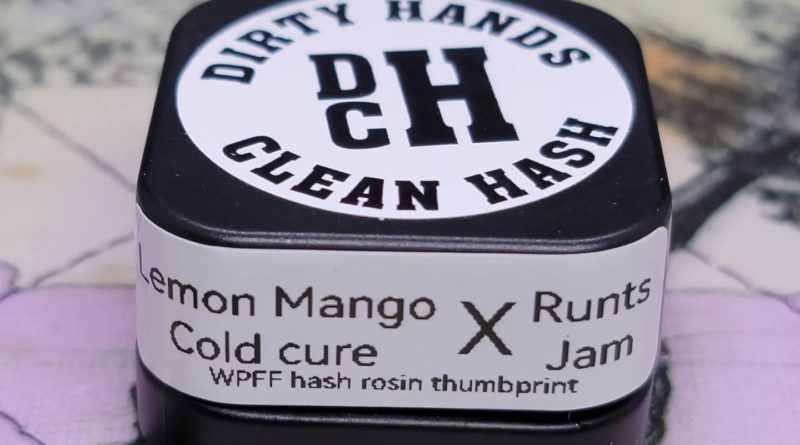 lemon mango cold cure x runts jam by dirty hands clean hash hash review by nc_rosin_reviews