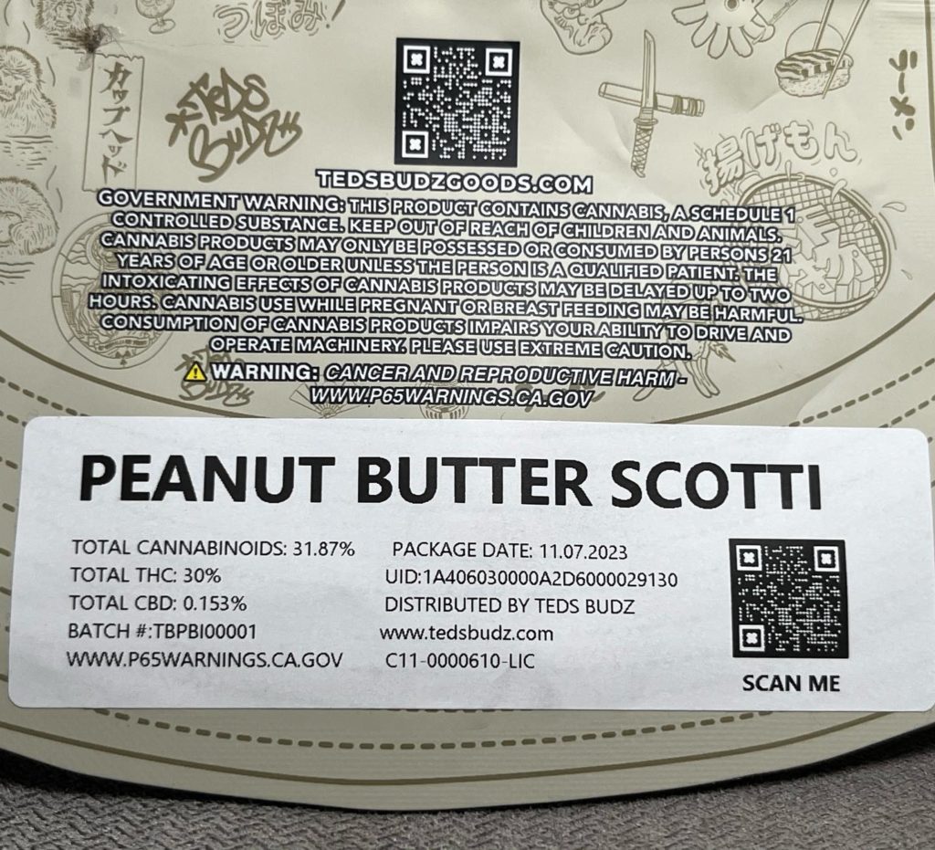 peanut butter scotti by teds budz strain review by thethcspot 2