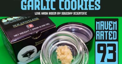 garlic cookies live hash rosin by squishy scientific hash review by dank maven 2