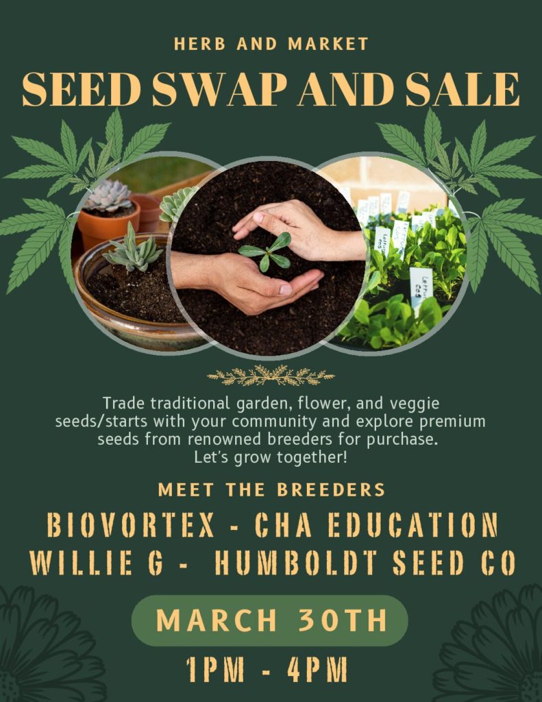 herb and market seed swap and sale arcata humboldt march 30th 2024