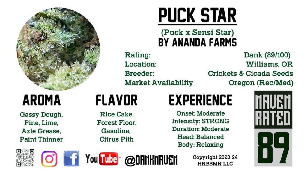 puck star by ananda farms strain review by dank maven