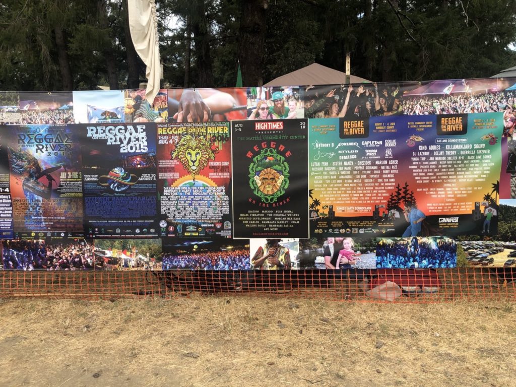 old reggae on the river posters on display at rotr2024