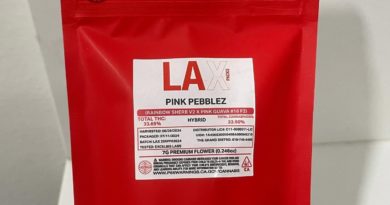 pink pebbles by lax packs strain review by eriksreviews 2