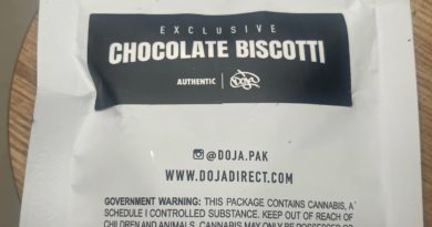 chocolate biscotti by doja pak strain review by lungfood 2