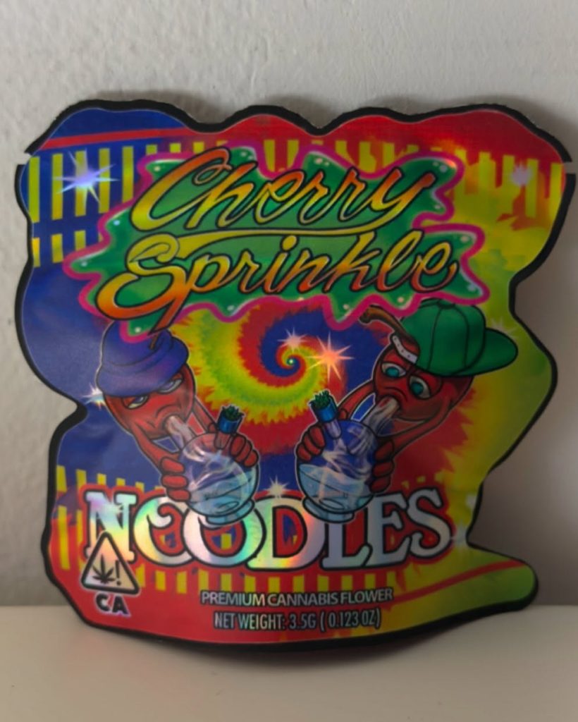 cherry sprinkles noodles by 12 alarm fire strain review by eriksreviews 2