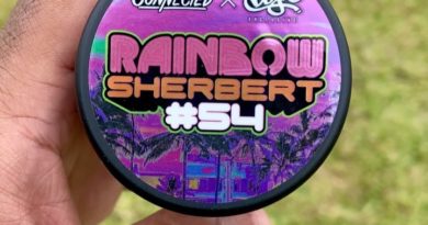 rainbow sherbet 54 by connected california x doja exclusive strain review by jointswithjalen