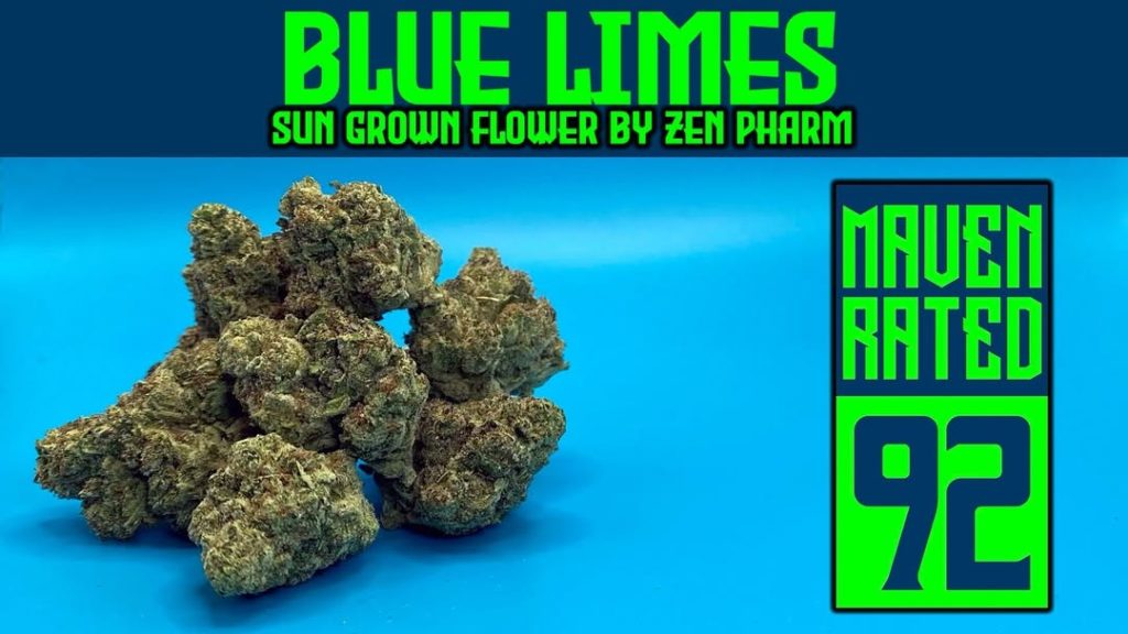 blue limes by zen pharm strain review by dank maven 2