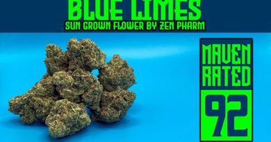 blue limes by zen pharm strain review by dank maven 2