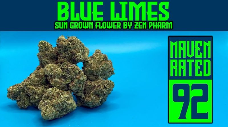 blue limes by zen pharm strain review by dank maven 2