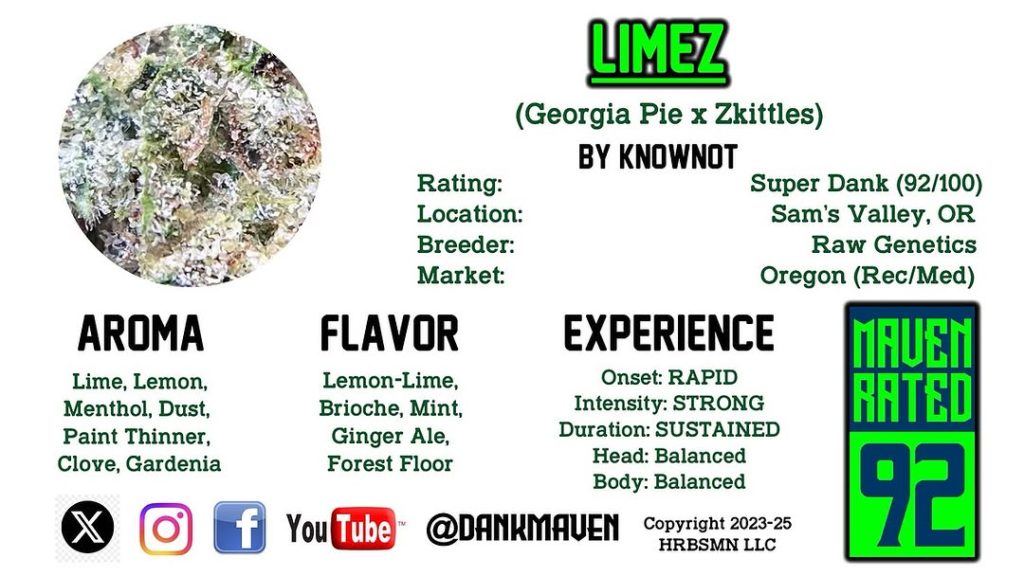 limez by knownot strain review by dank maven