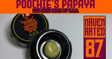 poochies papaya live hash rosin by kod 710 hash review by dank maven 2