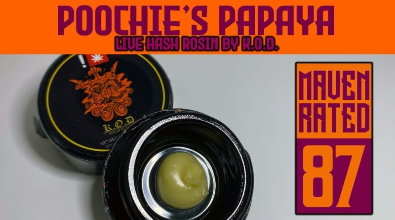 poochies papaya live hash rosin by kod 710 hash review by dank maven 2