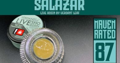 salazar live rosin by verdant leaf hash review by dank maven 2