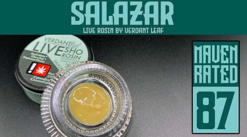 salazar live rosin by verdant leaf hash review by dank maven 2