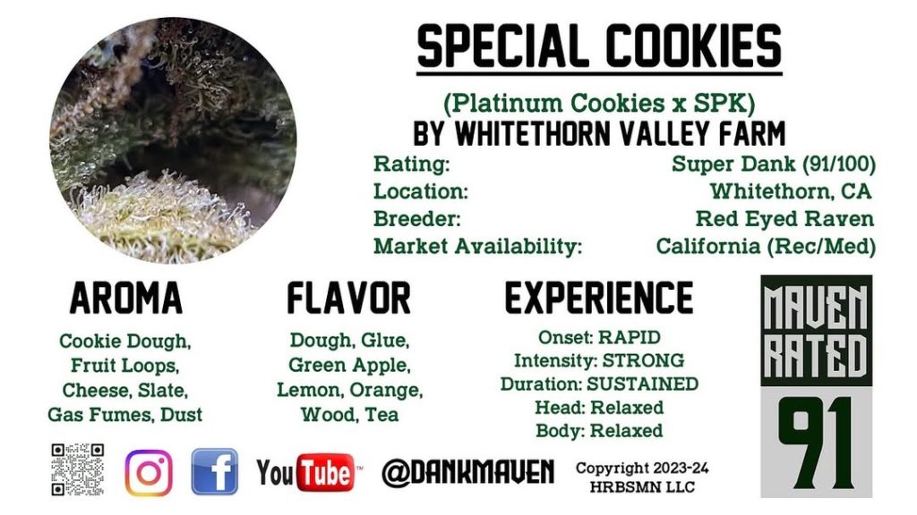 special cookies by whitethorn valley farm strain review by dank maven