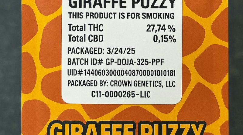 giraffe puzzy by doja exclusive strain review by yieldisdead 2