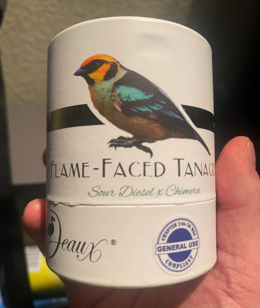 flame faced tanager by deaux strain review by getbbudded23