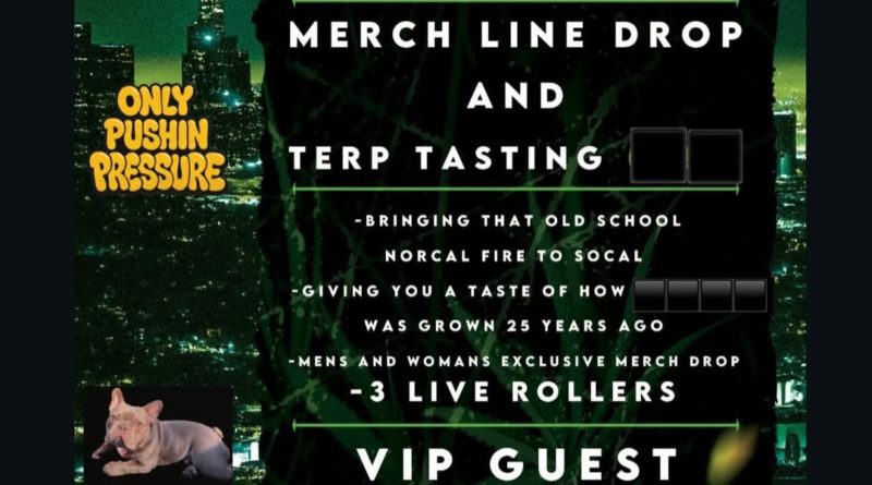 only pushin presure pressure line and terp tasting west hollywood october 2025