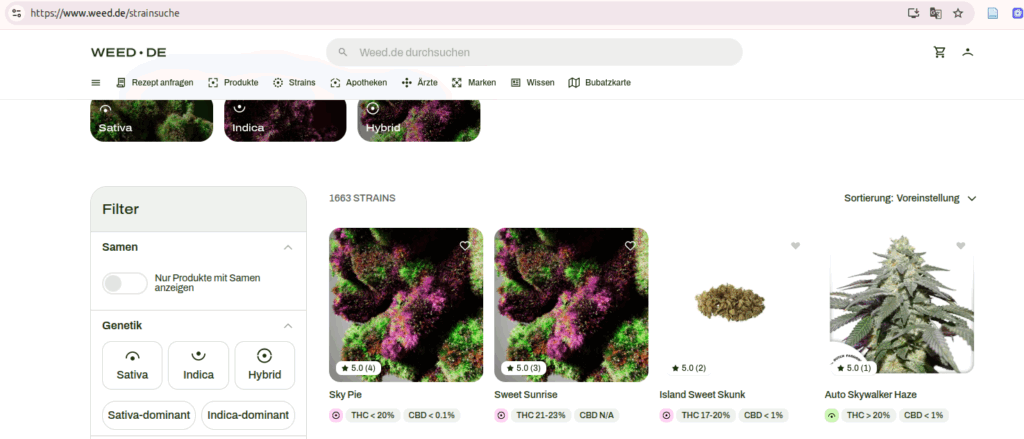 weed.de screenshot